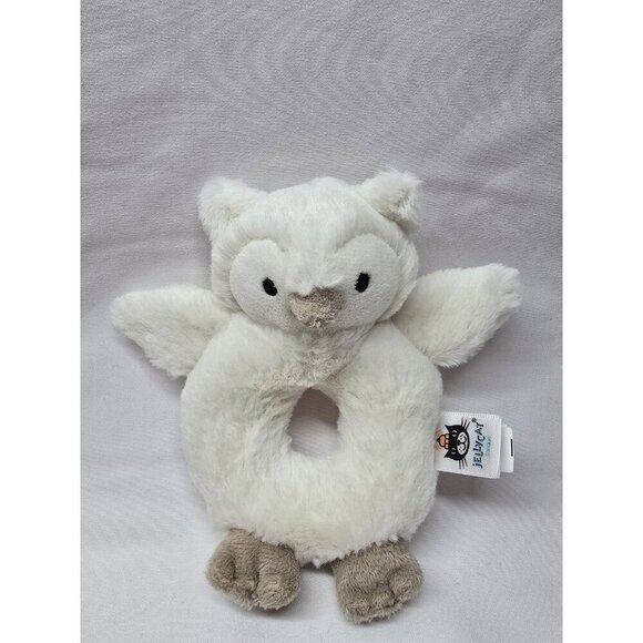 Jellycat Other - Little Jellycat Bashful Owl White Plush Rattle Ring Grabber Lovey Baby Toy